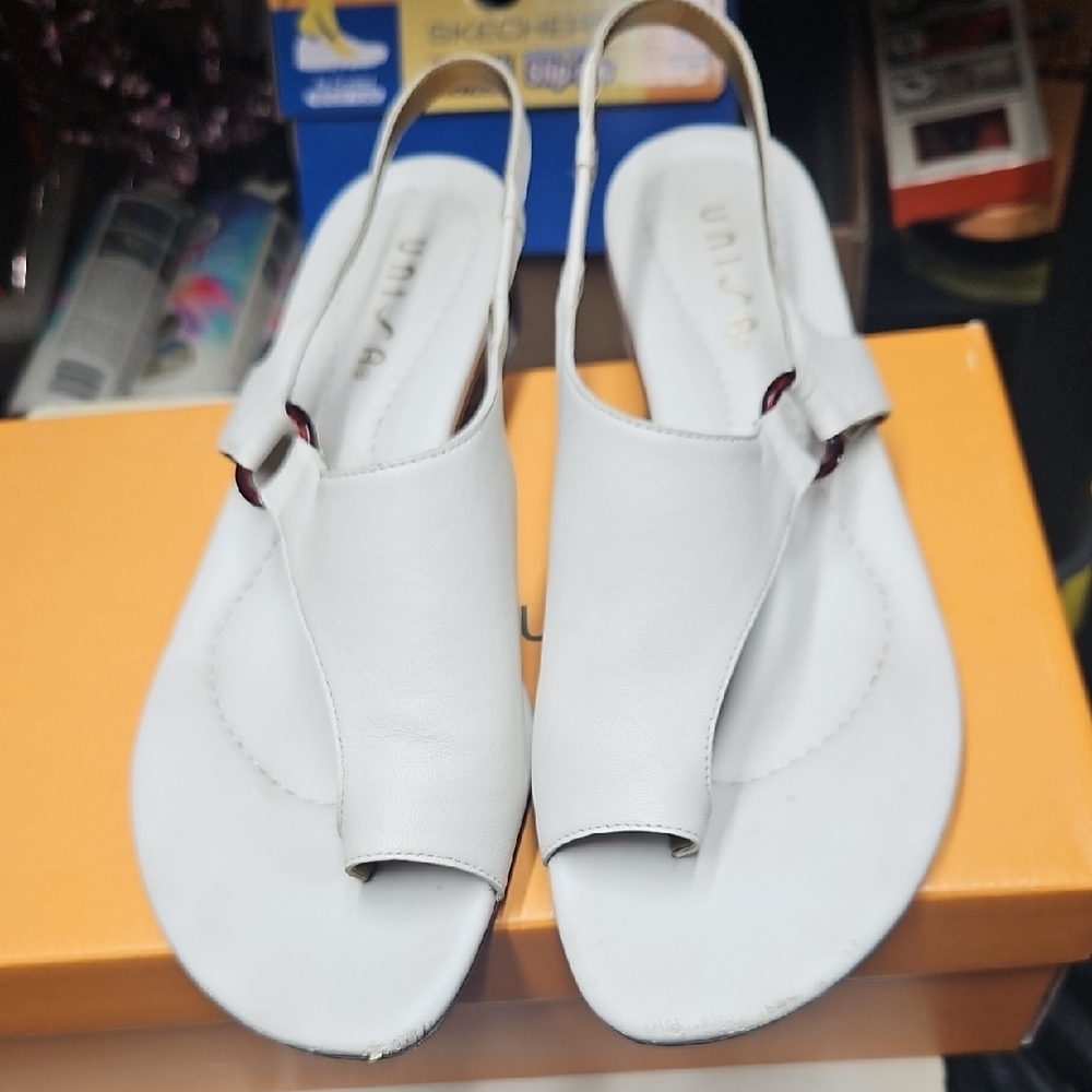 Unisa Cream Slingback Sandals